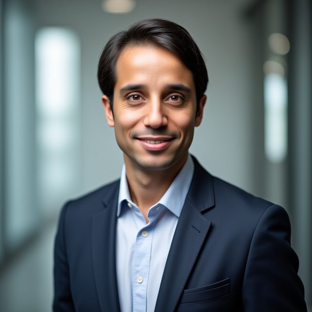 AI business-casual professional headshot