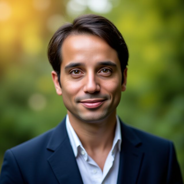 AI outdoor professional headshot